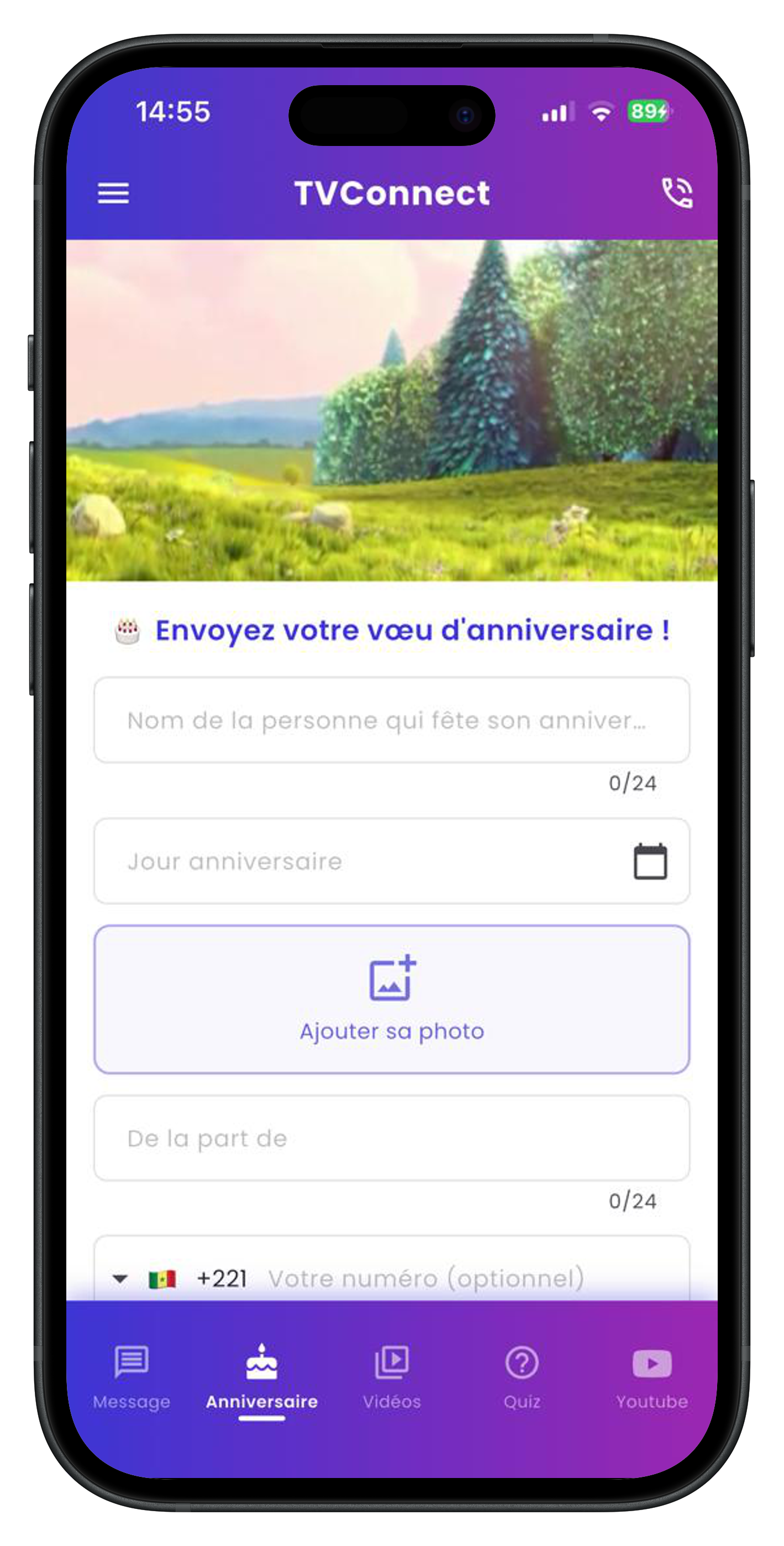Vœux d'anniversaires